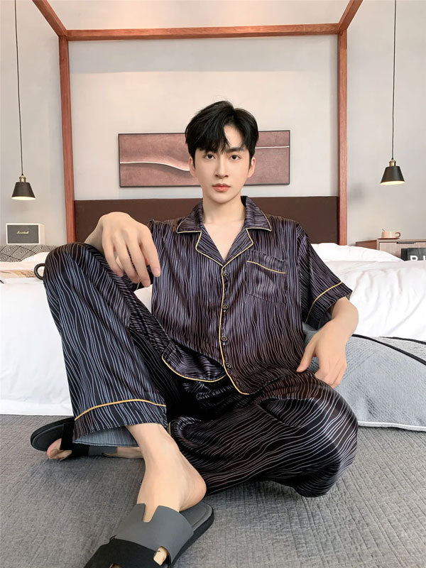 Pyjama Chic Pour Homme En Satin "Calme Nocturne"