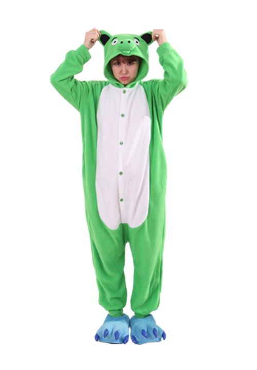 Combinaison Pyjama Cochon Vert