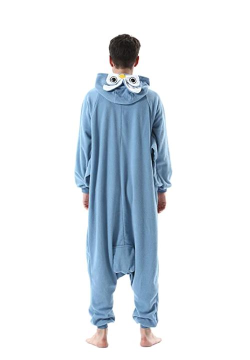 Combinaison Pyjama Homme Chouette Bleu