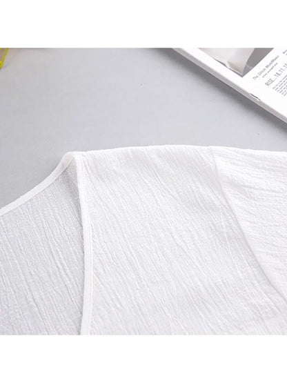 Pyjama Blanc En Coton Pour Femme "Reflet de Cristal"