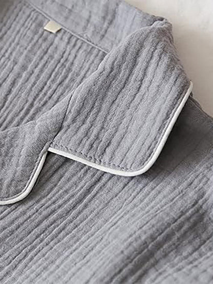 Pyjama En Coton Pour Homme Gris "Brume Matinale"