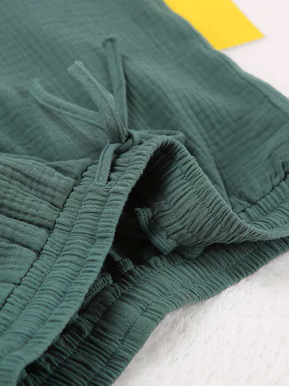 Pyjama En Coton Pour Femme "Lueur d'Émeraude"