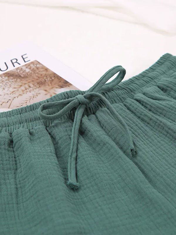 Pyjama En Coton Pour Femme "Lueur d'Émeraude"