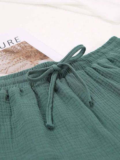 Pyjama En Coton Pour Femme "Lueur d'Émeraude"