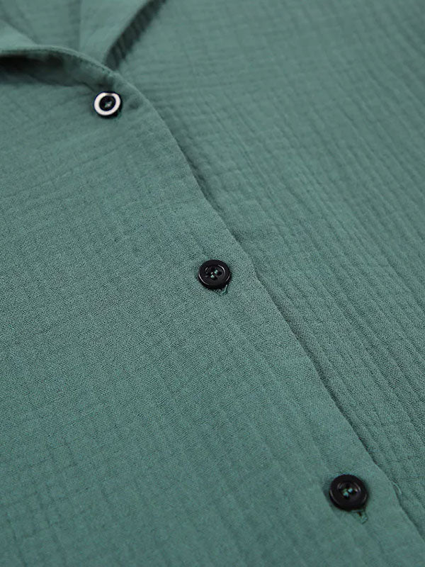 Pyjama En Coton Pour Femme "Lueur d'Émeraude"