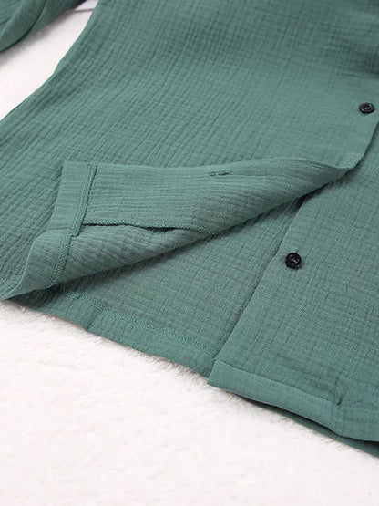 Pyjama En Coton Pour Femme "Lueur d'Émeraude"