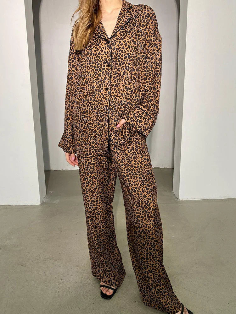 Pyjama Pour Femme En Satin "Léopard"