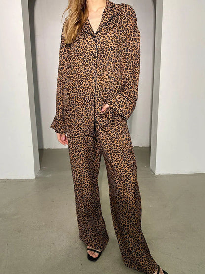 Pyjama Pour Femme En Satin "Léopard"