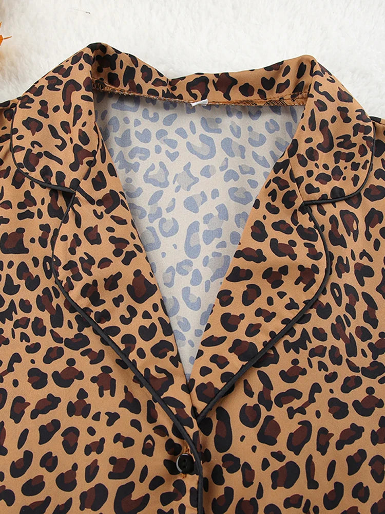 Pyjama Pour Femme En Satin "Léopard"