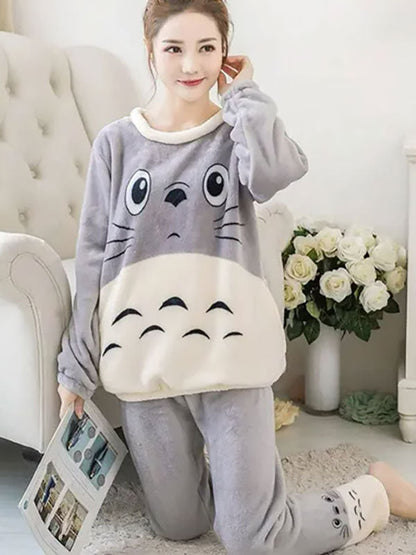 Pyjama D'hiver Chaud Pour Femme "Tendresse Polaire"