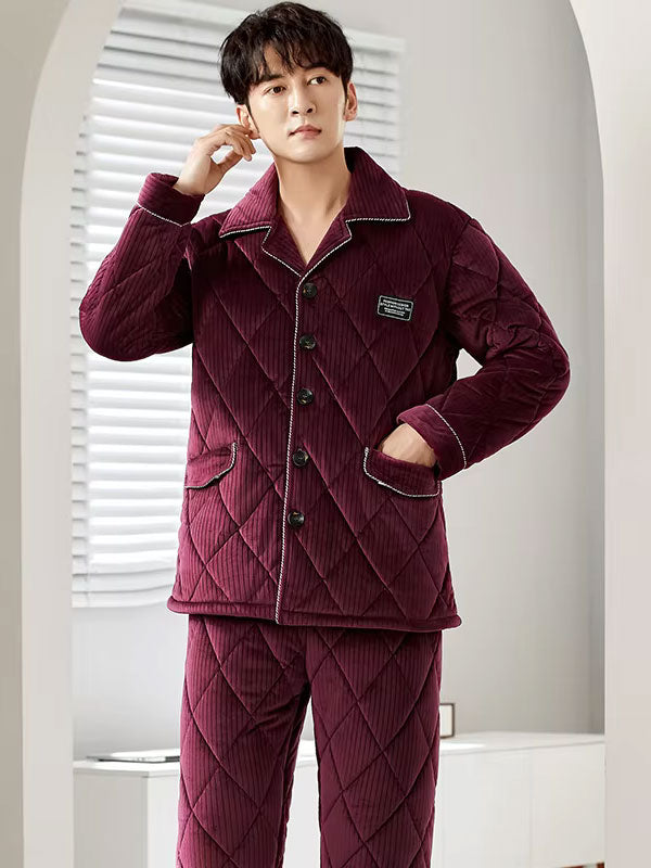 Pyjama Épais D'Hiver Pour Homme "Nuit Polaire"