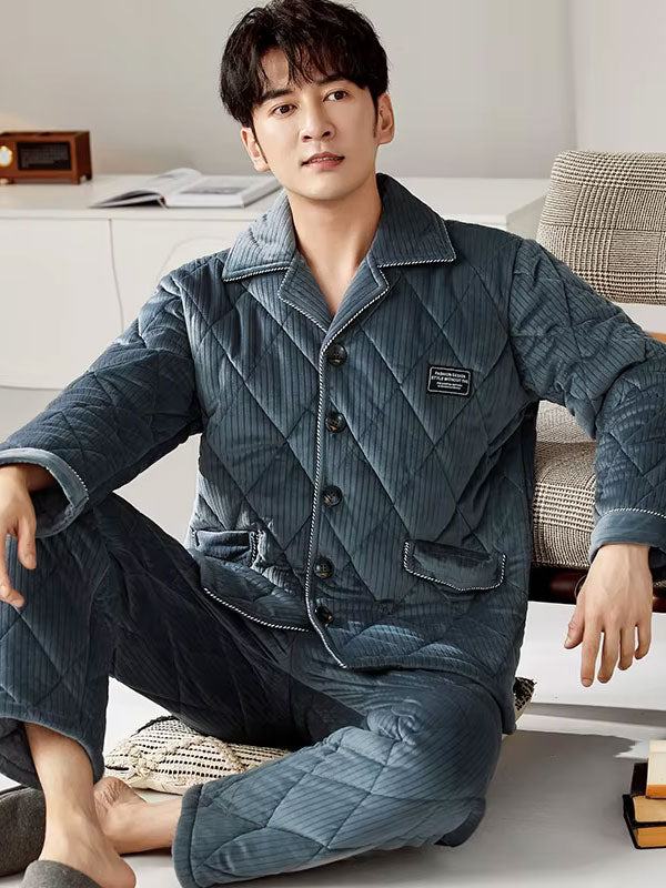 Pyjama D'Hiver Pour Homme Épais "Nuit Polaire" | Pyjama Shop