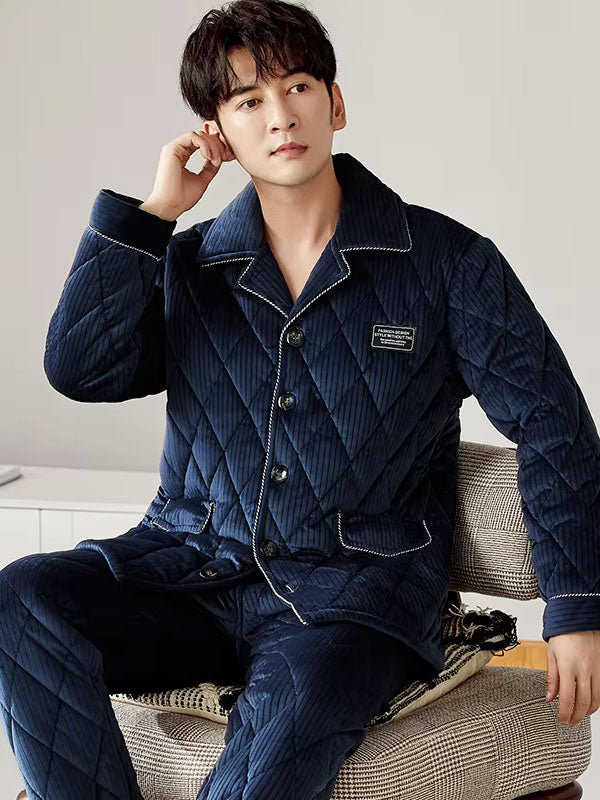 Pyjama D'Hiver Pour Homme Épais "Nuit Polaire" | Pyjama Shop