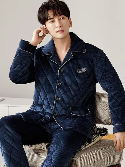 Pyjama D'Hiver Pour Homme Épais "Nuit Polaire" | Pyjama Shop