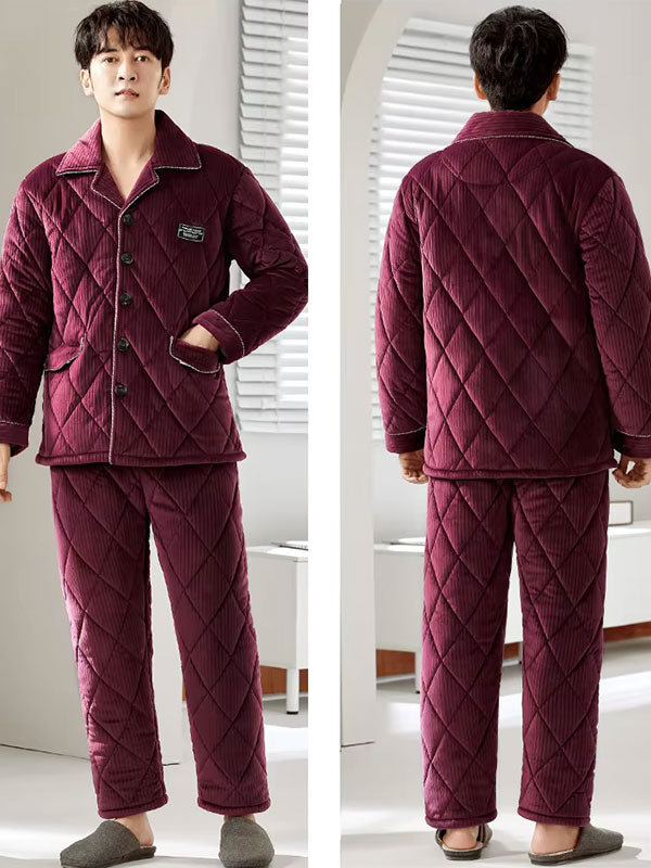 Pyjama Épais D'Hiver Pour Homme "Nuit Polaire"
