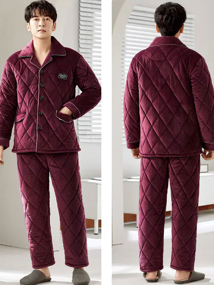 Pyjama Épais D'Hiver Pour Homme "Nuit Polaire"