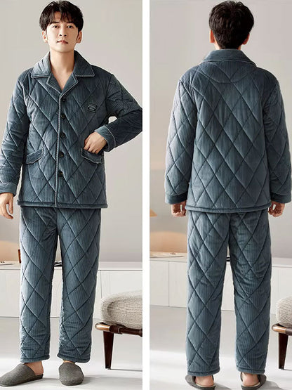 Pyjama Épais D'Hiver Pour Homme "Nuit Polaire"