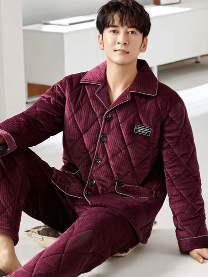 Pyjama D'Hiver Pour Homme Épais "Nuit Polaire" | Pyjama Shop