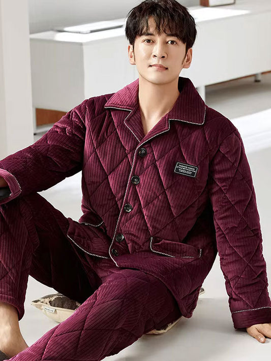Pyjama D'Hiver Pour Homme Épais "Nuit Polaire" | Pyjama Shop