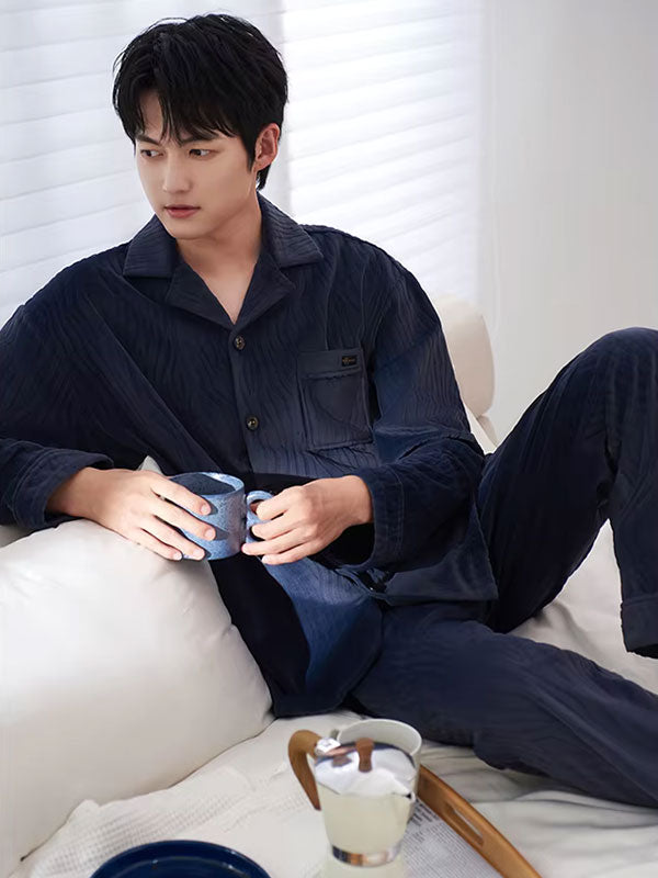 Pyjama Luxe Pour Homme En Velours "Douceur d'Aurore"