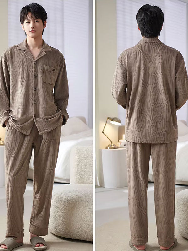 Pyjama Luxe Pour Homme En Velours "Douceur d'Aurore"