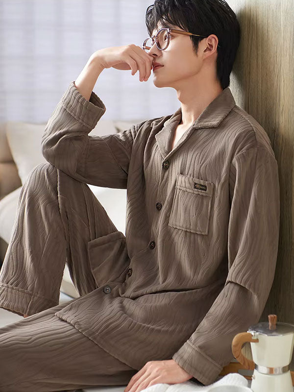 Pyjama Luxe Pour Homme En Velours "Douceur d'Aurore"