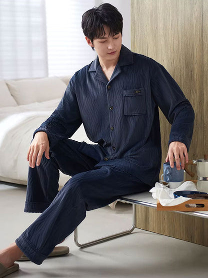 Pyjama Luxe Pour Homme En Velours "Douceur d'Aurore"