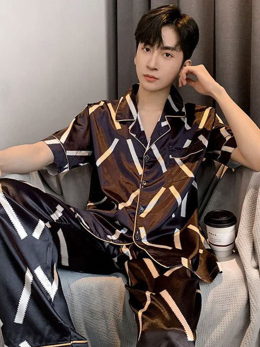 Pyjama Pour Homme Élégant en Satin "Douceur Nocturne"