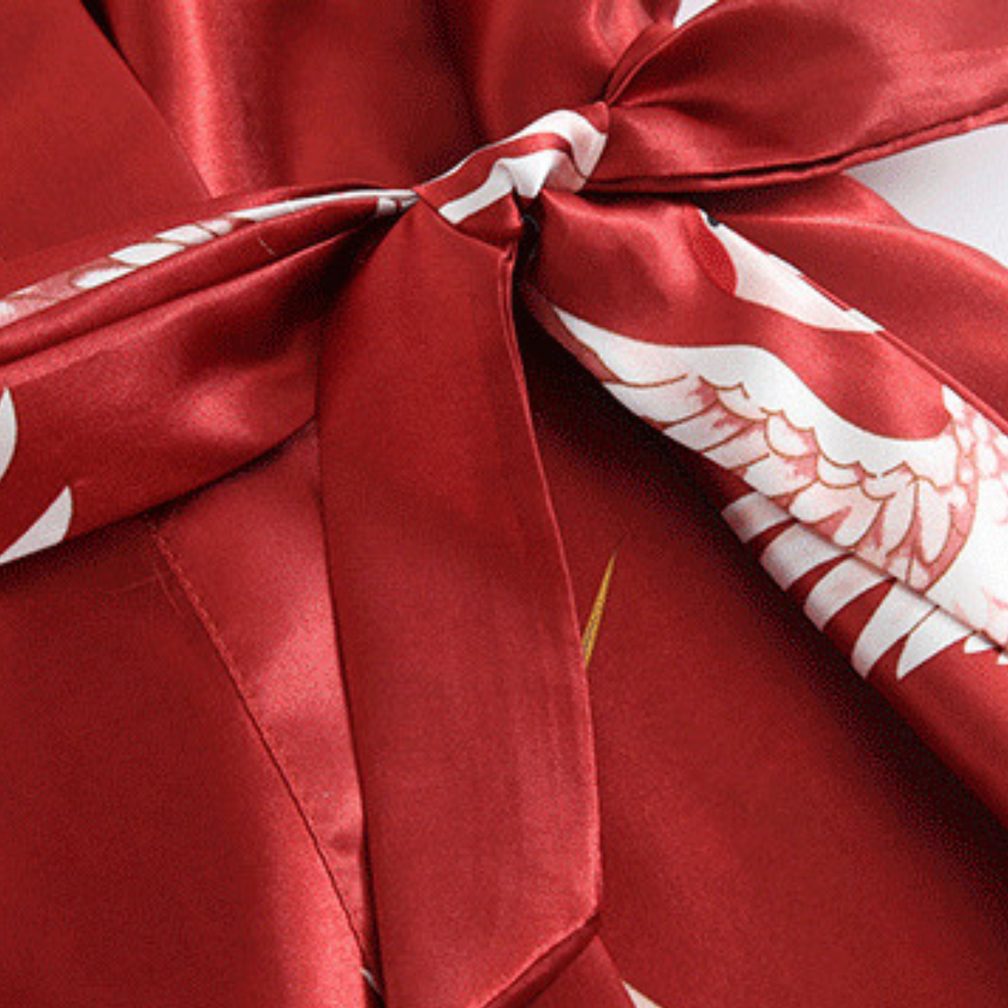 Kimono satin rouge