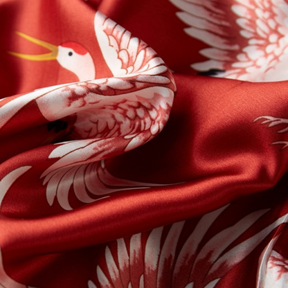 Kimono satin rouge