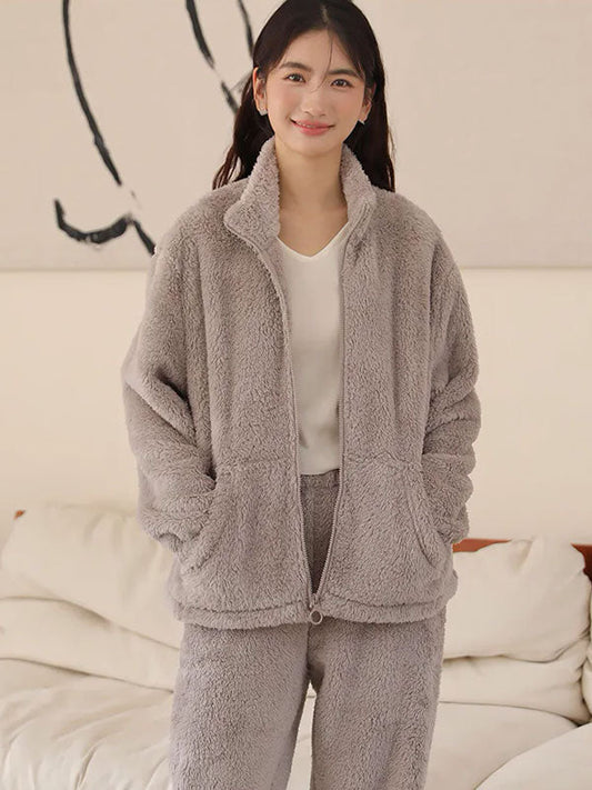 Pyjama Polaire Gris Pour Femme "Rêve Polaire" | Pyjama Shop