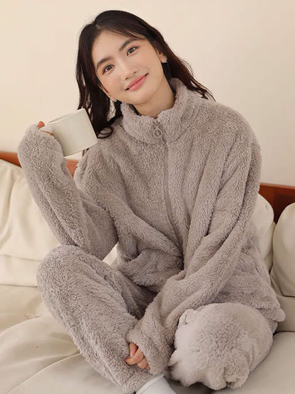 Pyjama Polaire Gris Pour Femme "Rêve Polaire"