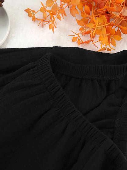 Pyjama Noir En Coton Pour Femme "Mélodie de Nuit"