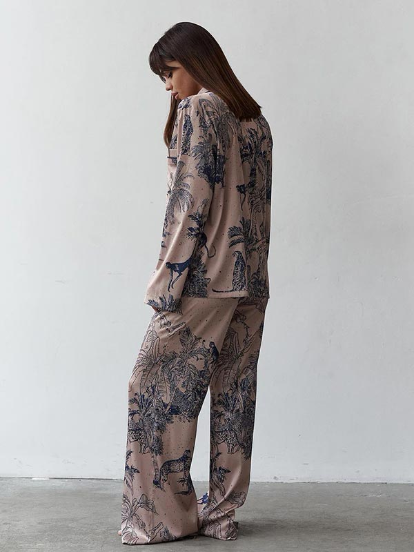 Pyjama En Satin Pour Femme 2 pièces "Douceur de Lys"