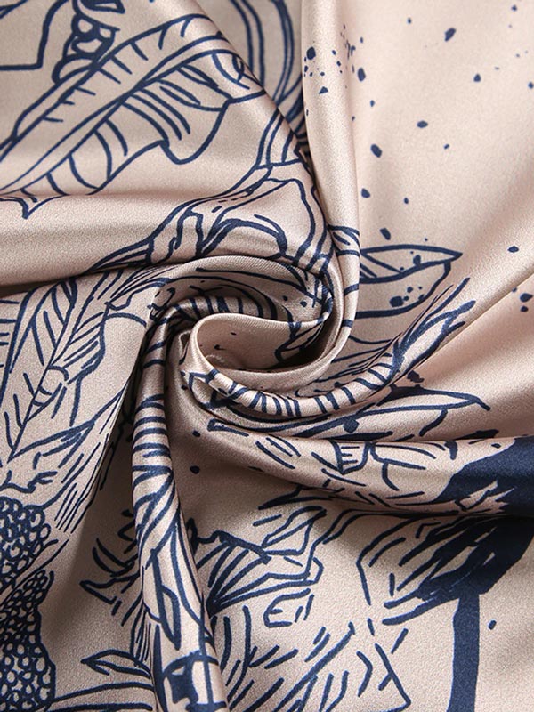 Pyjama En Satin Pour Femme 2 pièces "Douceur de Lys"