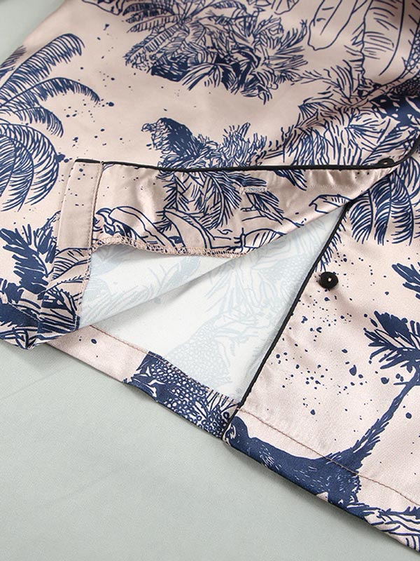 Pyjama En Satin Pour Femme 2 pièces "Douceur de Lys"