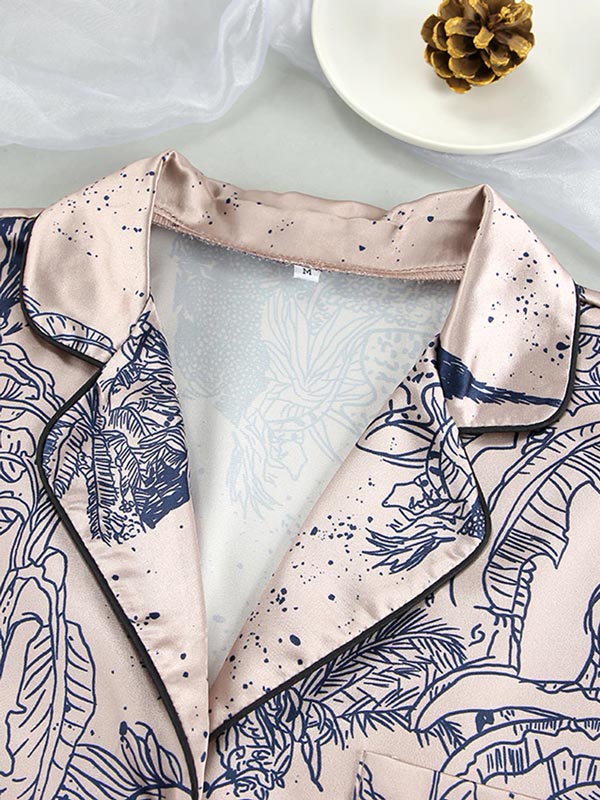 Pyjama En Satin Pour Femme 2 pièces "Douceur de Lys"