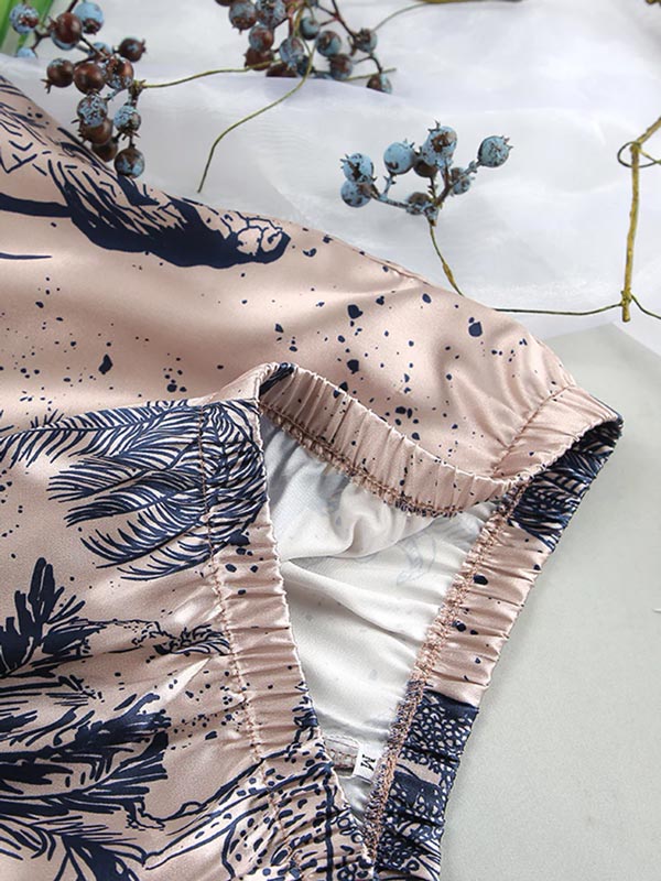 Pyjama En Satin Pour Femme 2 pièces "Douceur de Lys"