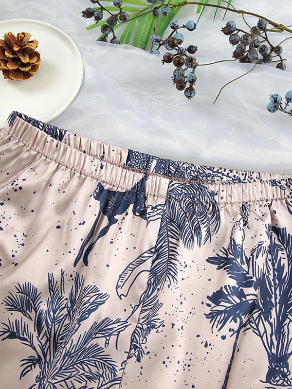 Pyjama En Satin Pour Femme 2 pièces "Douceur de Lys"