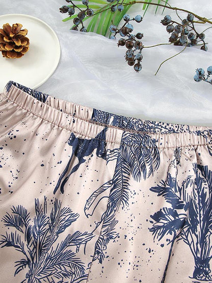 Pyjama En Satin Pour Femme 2 pièces "Douceur de Lys"