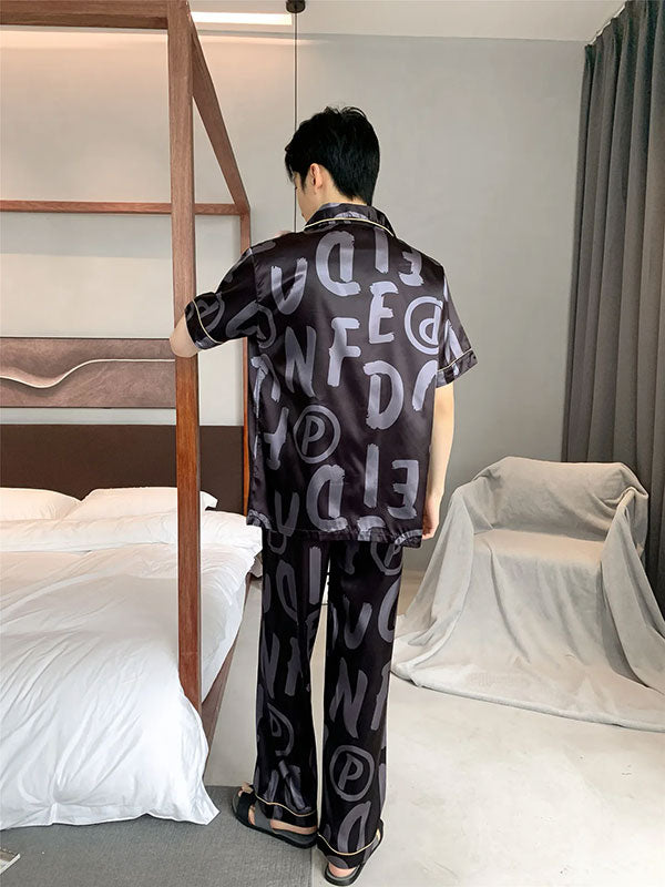 Pyjama En Satin Pour Homme "Rêveur Urbain"