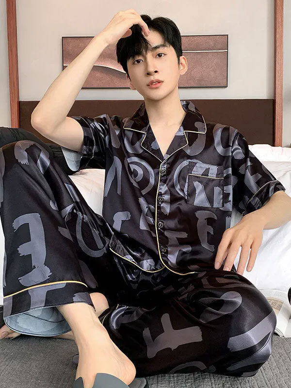 Pyjama En Satin Pour Homme "Rêveur Urbain"