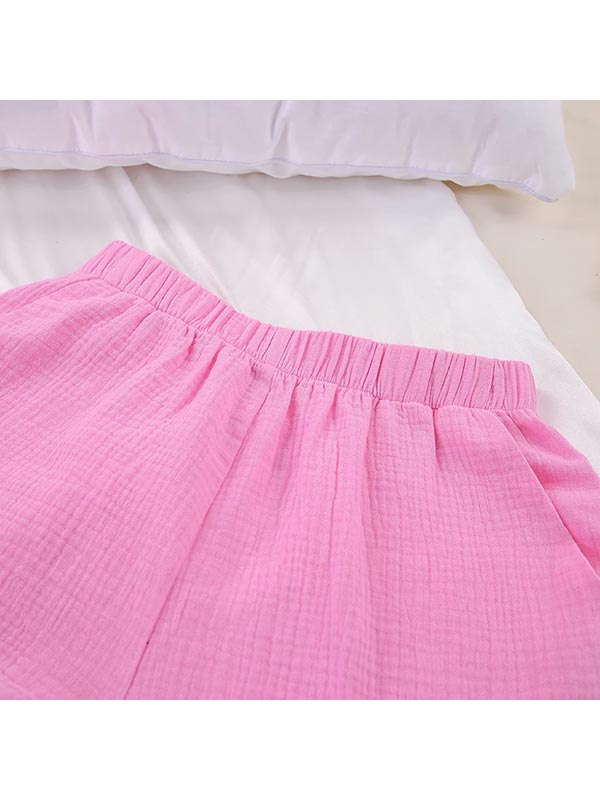 Pyjama Short en Coton Rose Pour Femme "Soupir d'Étoiles"