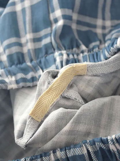 Pyjamas Pour Homme 100% Coton À Carreaux "Douceur d'Ébène"