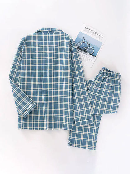 Pyjamas Pour Homme 100% Coton À Carreaux "Douceur d'Ébène"