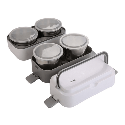 Lunch Box Chauffante Blanche Deux Etages
