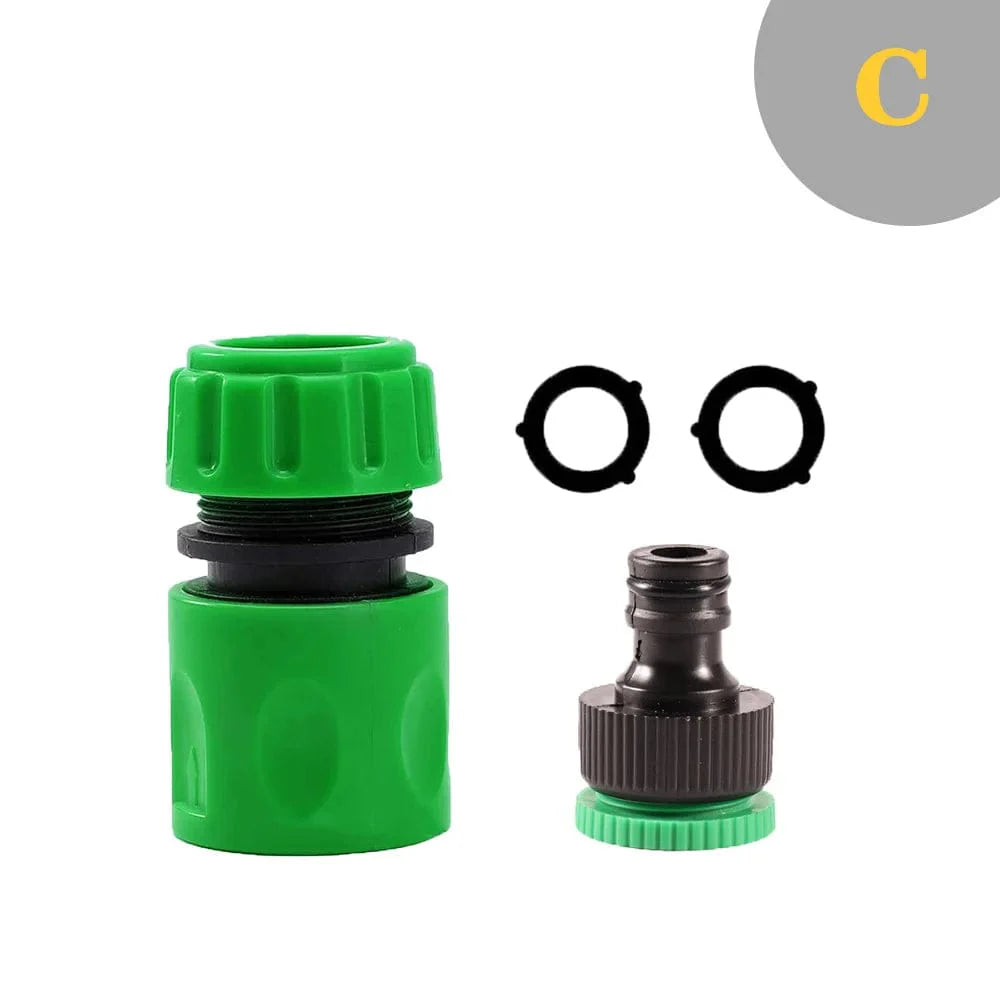 Raccord rapide en ABS pour tuyau d'arrosage de jardin - Set adaptateur double mâle 1/2" Combination C / 1/2''