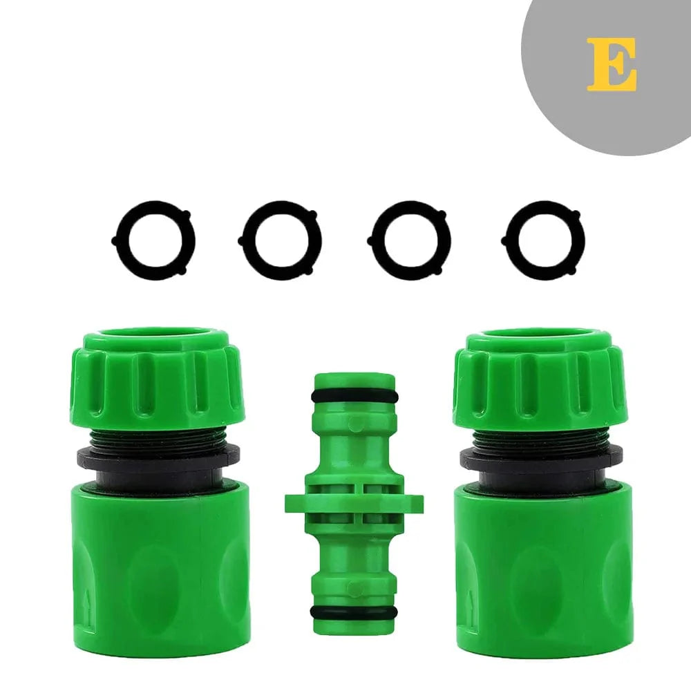 Raccord rapide en ABS pour tuyau d'arrosage de jardin - Set adaptateur double mâle 1/2" Combination E / 1/2''