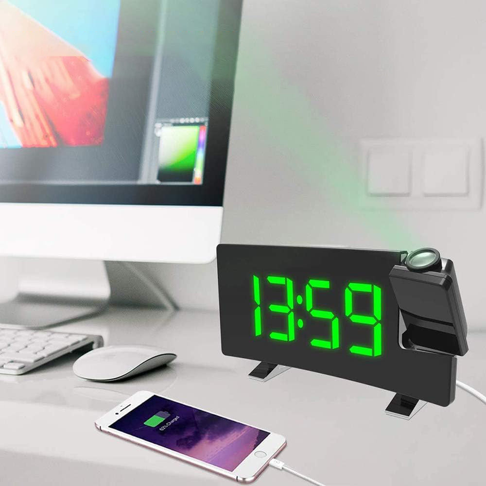 Radio réveil projecteur USB
