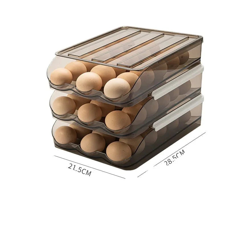 Range-œufs automatique à couches multiples pour refrigerator box de fraîcheur - Organisateur de cuisine